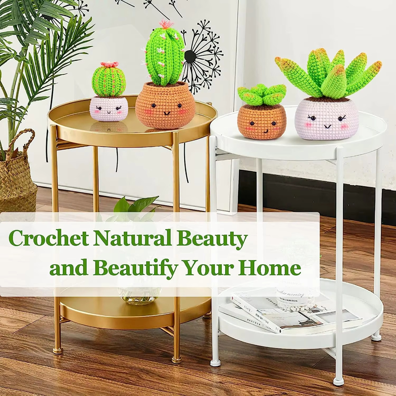 Factory Direct Selling Plants Crochet Kits DIY Knit Cactus Bonsai Sets