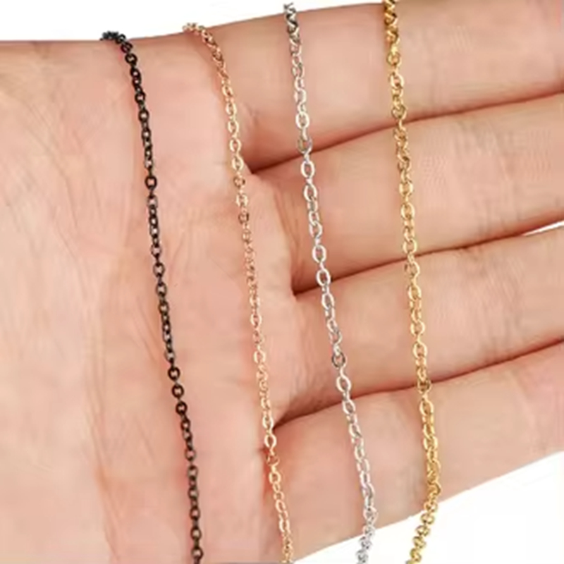 Gold Plated Stainless Steel Cable Chain Roll for DIY Jewelry Findings
