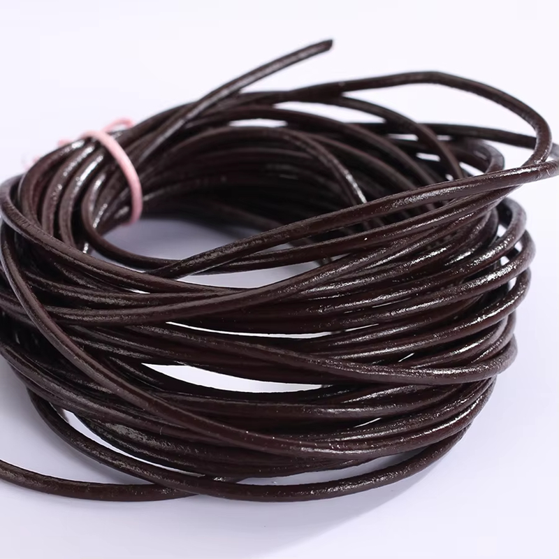 Round leather Cord 2 mm Real Leather Cord Braiding String