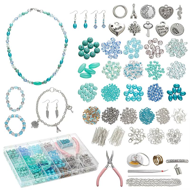 24 Colors of Natural Gemstone Beads Kit