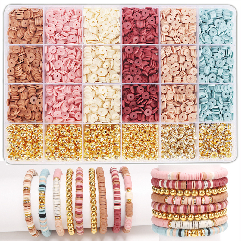 Sale at Wholesale Price Clay Beads with Golden Beads Kit
