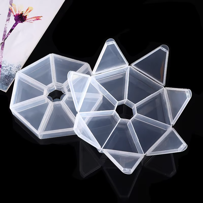 Plastic PP Box Beads Storage Container Box Special Shaped Clear Box