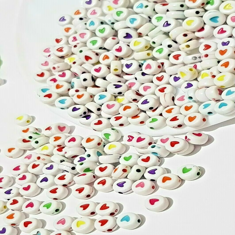 Mixed Color Alphabet Bead Flat Round Letter Bead Glow in the Dark Bead