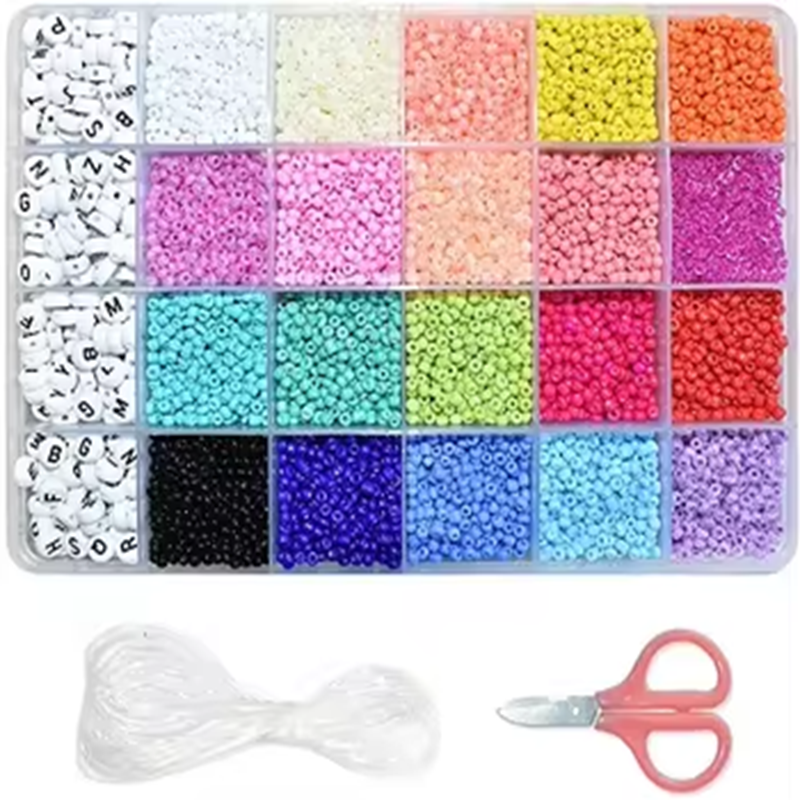 Wholesale Sell DIY Name Jewelry Kits Glass Seed Beads Letter Beads Set