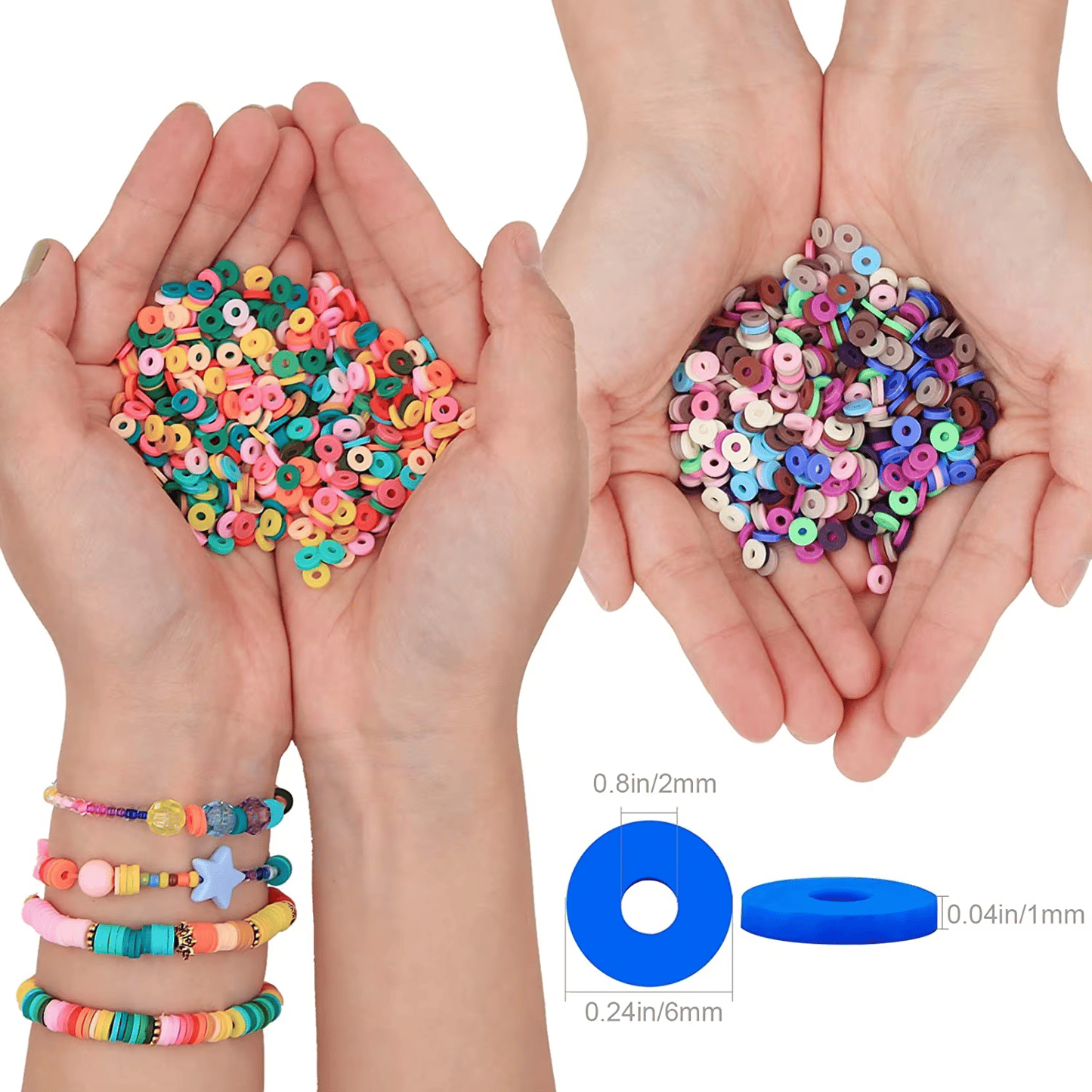 Factory Selling 24 Colors Polymer Clay Beads Kit with Letter Beads Kit