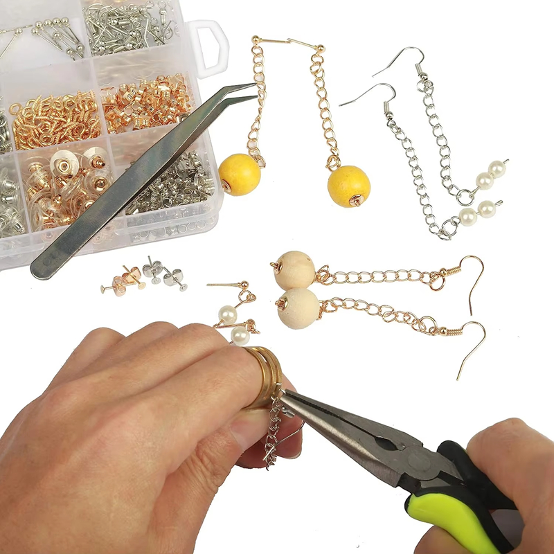Factory Direct Selling 24 Grids Alloy Earring Making Accessories Set