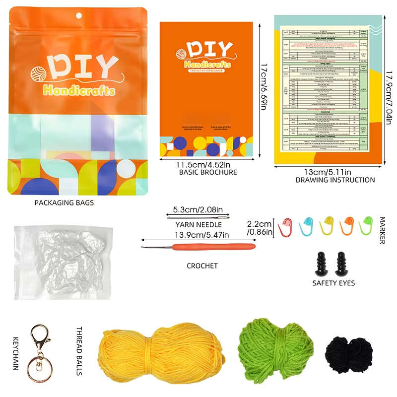 Factory New Product Crochet Animal Kits Novice DIY Knitting Turtle Set