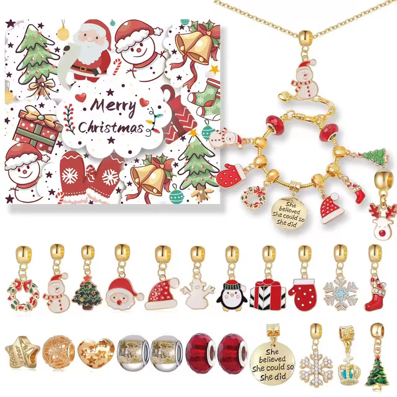 Factory Wholesale Sell Christmas Advent Calendar Jewelry Set