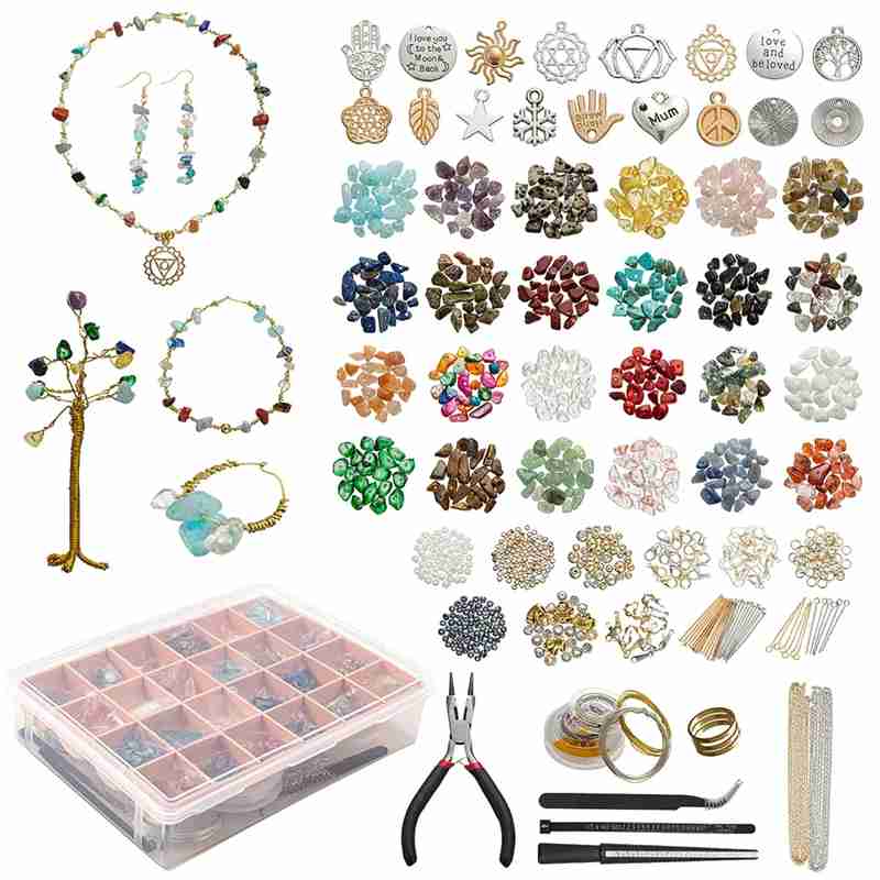 Complete Set Wholesale Sell Irregular Natural Stone Jewelry Kit