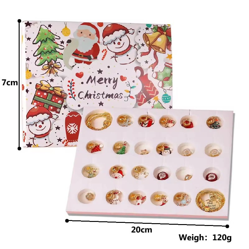Factory Wholesale Sell Christmas Advent Calendar Jewelry Set