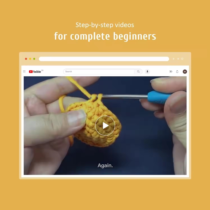 Beginner DIY Knitting Kits Crochet Elephant Dinosaur Penguin Dolls Set