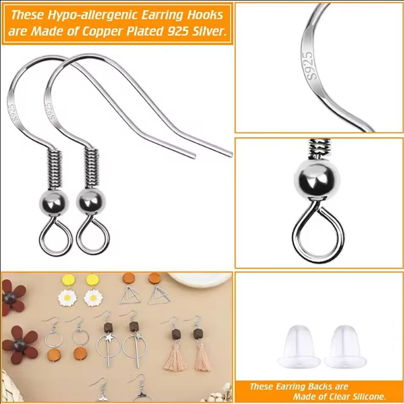 Semi Finished Electroplated Earring Making Anti Allergic Earring Hooks