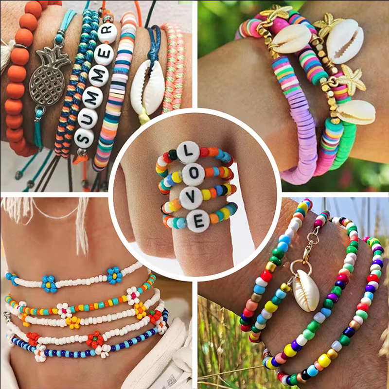Factory Wholesale 28 Color Glass Seed Beads Set DIY Making Jewelry Kit