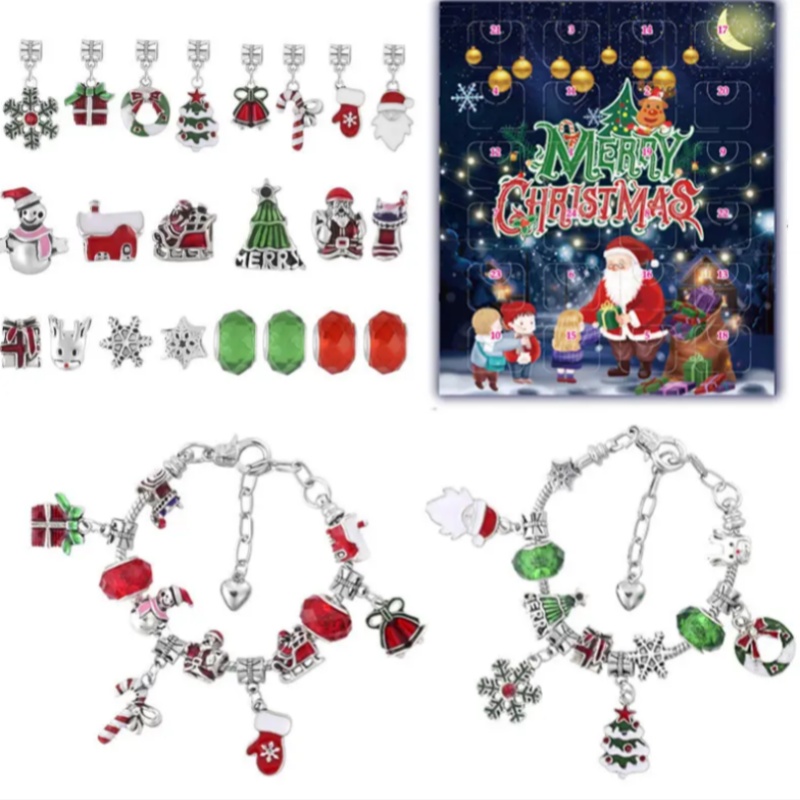 Factory Wholesale Christmas Advent Calendar Fashion Jewelry DIY Kits