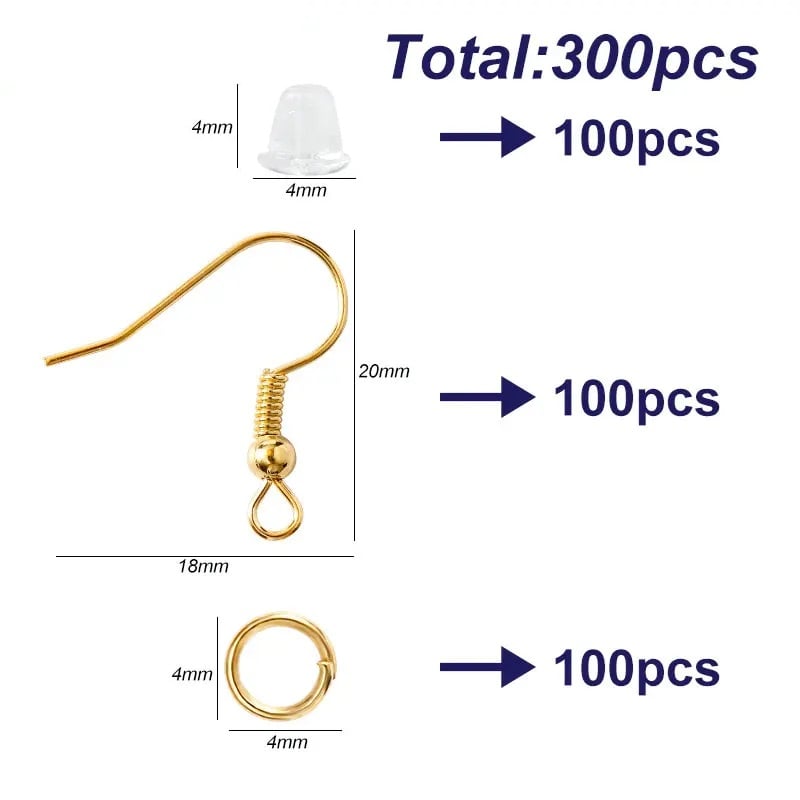 Semi Finished Electroplated Earring Making Anti Allergic Earring Hooks