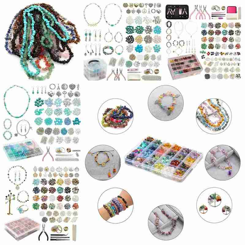 Complete Set Wholesale Sell Irregular Natural Stone Jewelry Kit