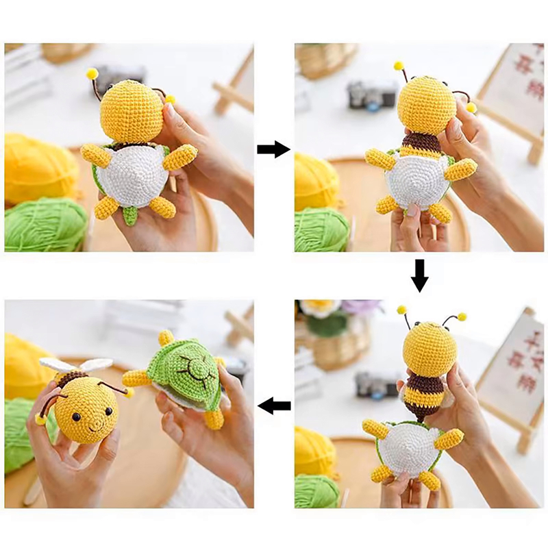 Wholesale Crochet Doll Set Yarn DIY Knitting Turtle Doll Pendant Kits
