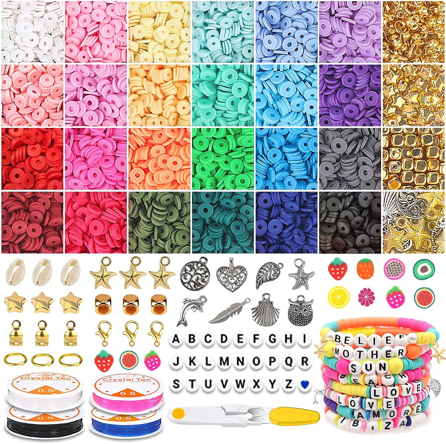 Flat Round Polymer Clay Beads Kits Clay DIY Beaded Craft Manufacturers