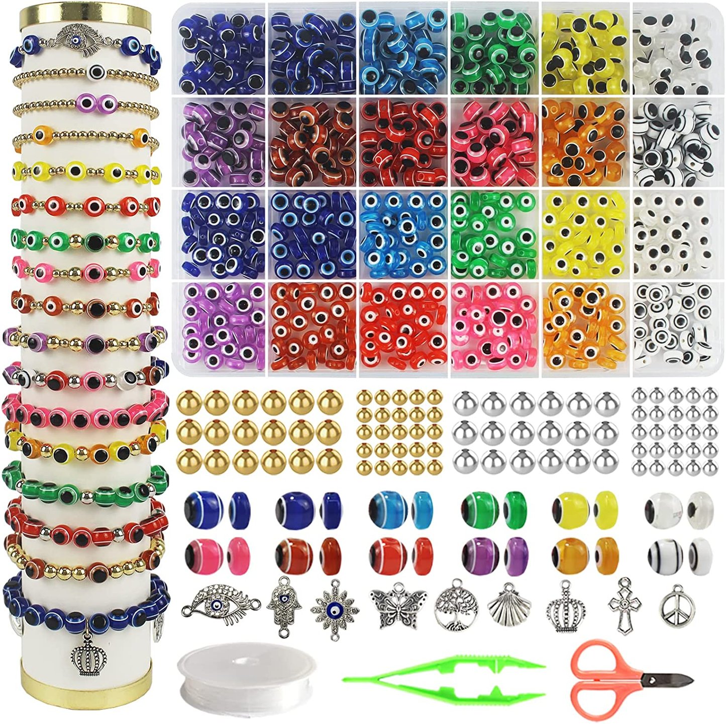 Factory Direct Selling Flat Round Eye Shaped Resin Beads Kit
