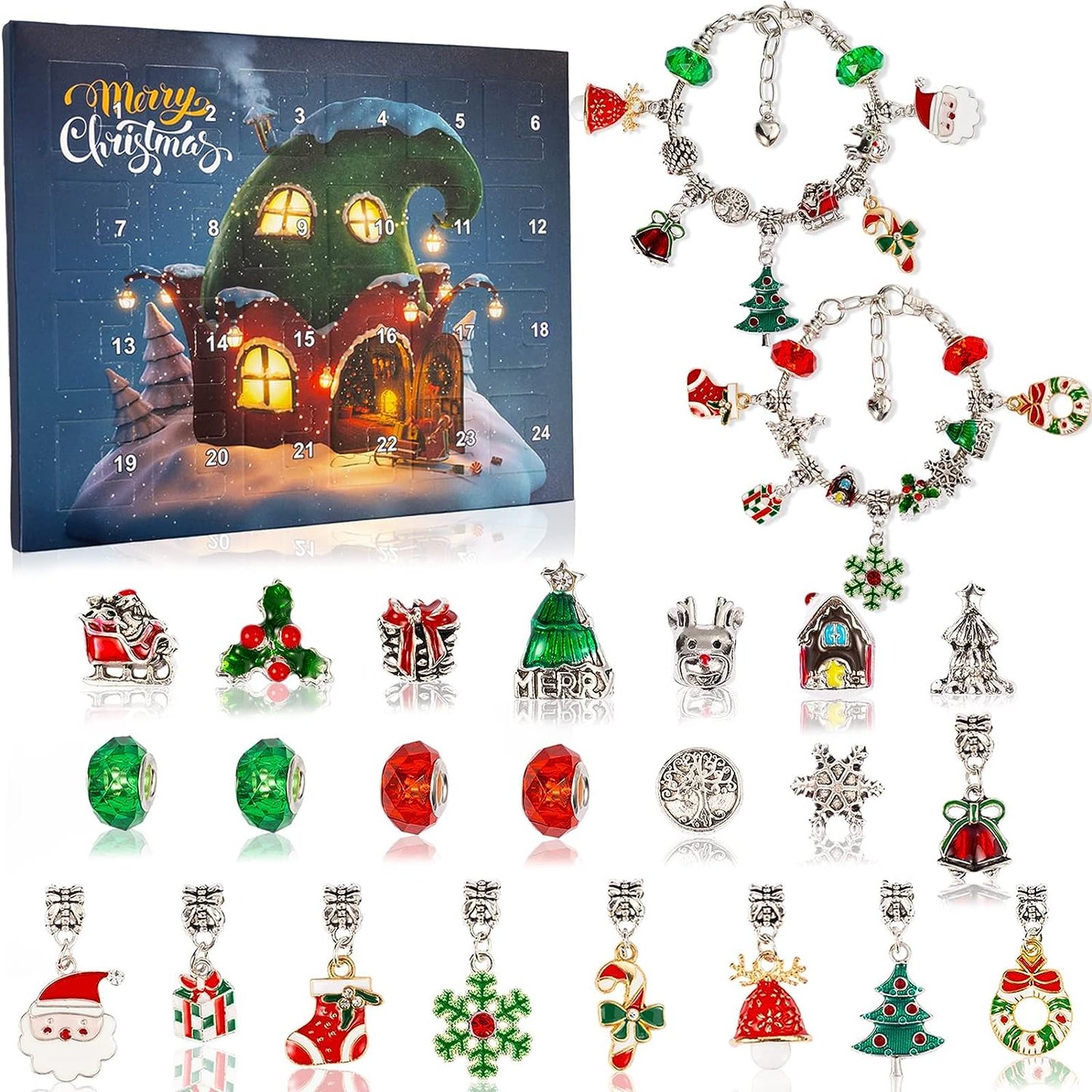 Wholesale Christmas Advent Calendar Jewelry Making DIY Christmas Gifts