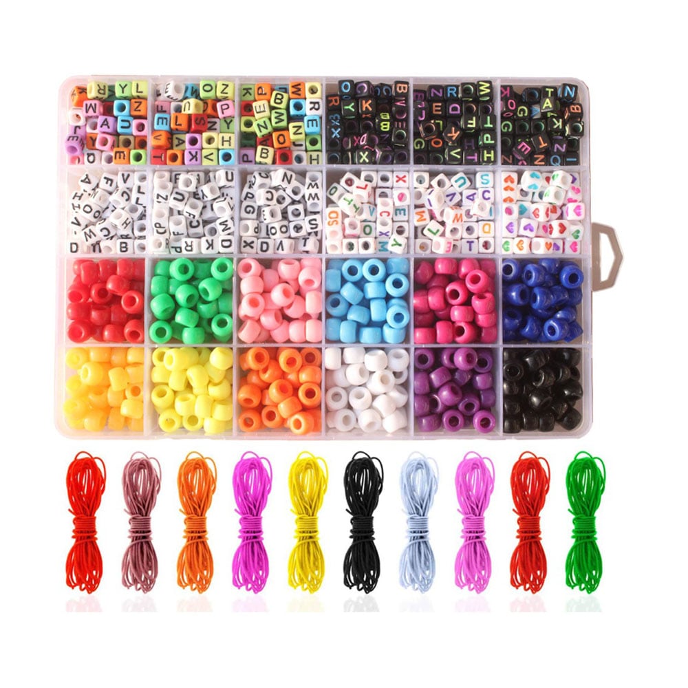 Wholesale Sell Color Hole Beads 6MM Letter Kit
