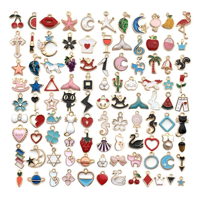 Wholesale Sell Bulk Charms Gold Plated Enamel Pendants