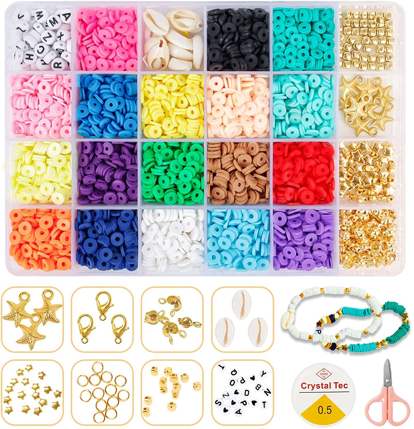 Flat Round Polymer Clay Beads Kits Clay DIY Beaded Craft Manufacturers