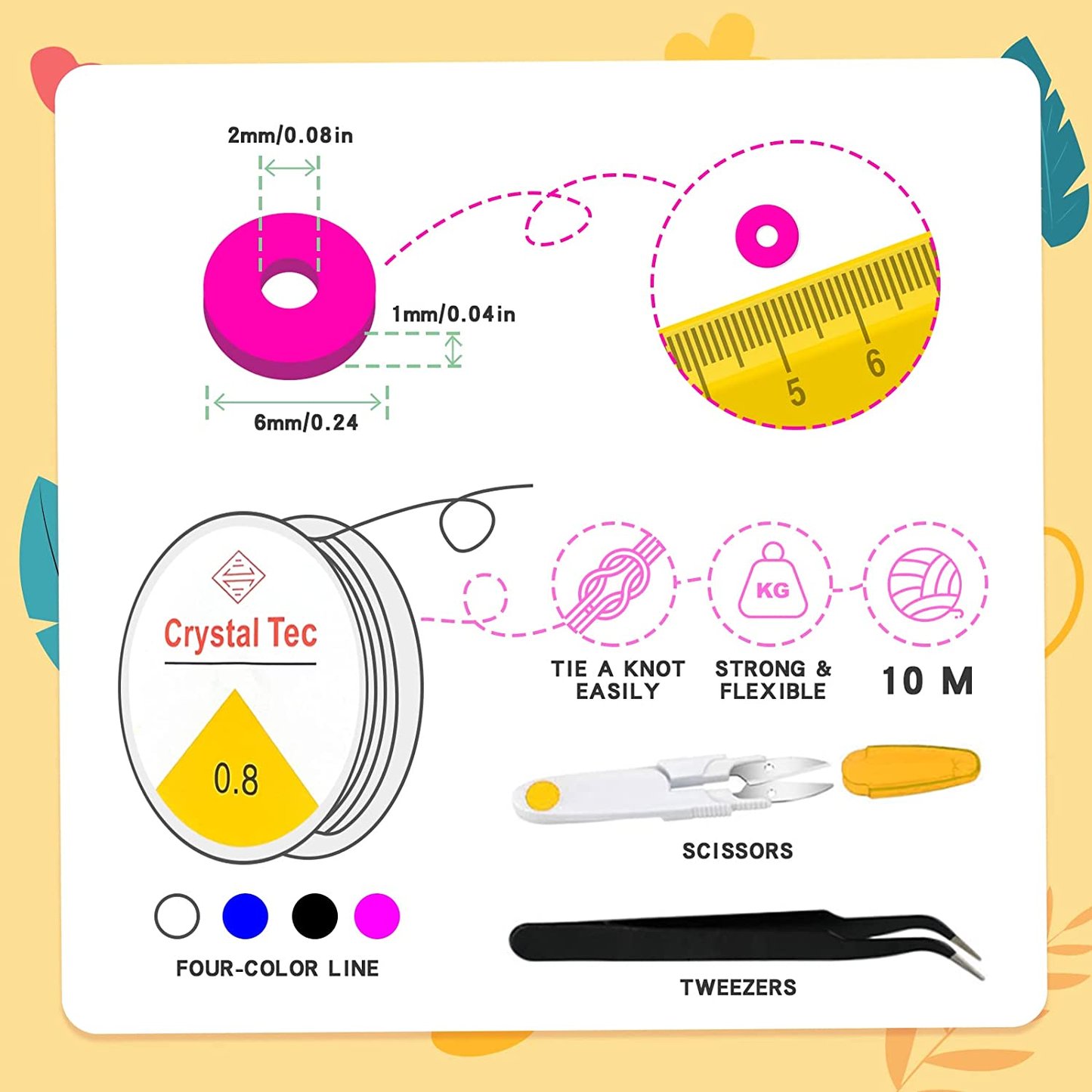 Rainbow Polymer Clay Bead Kit Round Ceramic Beads Manufacturers