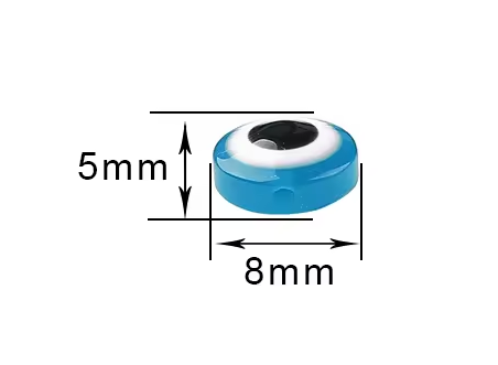 5*8mm Round Glass Eye Loose Beads DIY Bracelet Necklace Amulet Beads