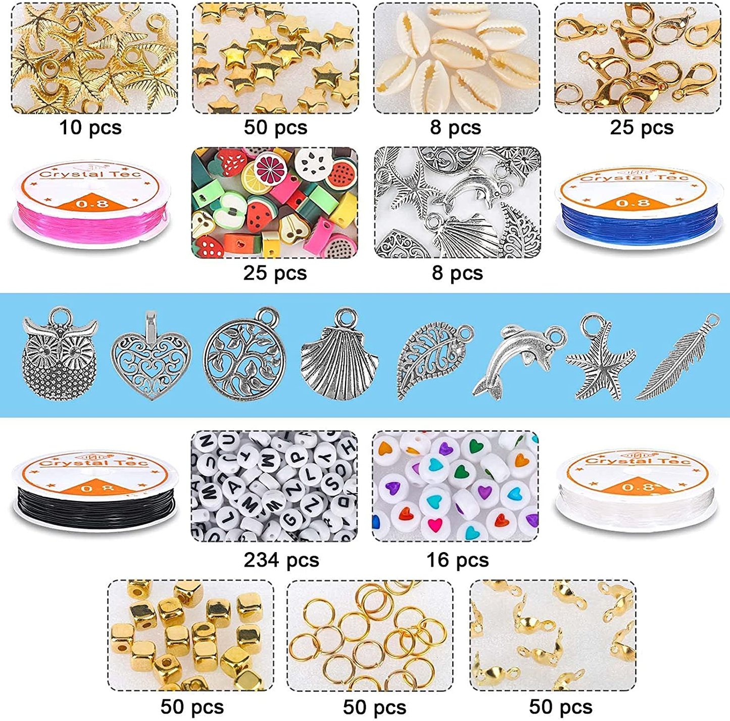 Flat Round Polymer Clay Beads Kits Clay DIY Beaded Craft Manufacturers