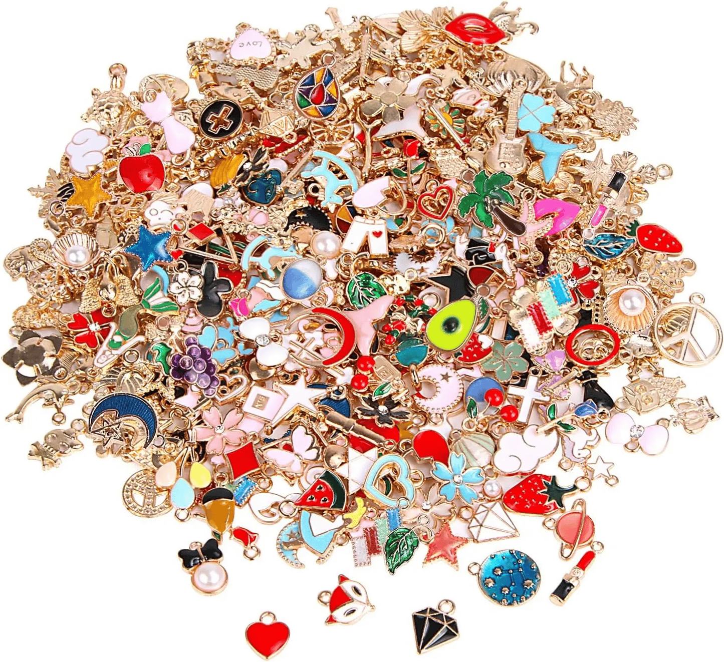 Wholesale Sell Bulk Charms Gold Plated Enamel Pendants