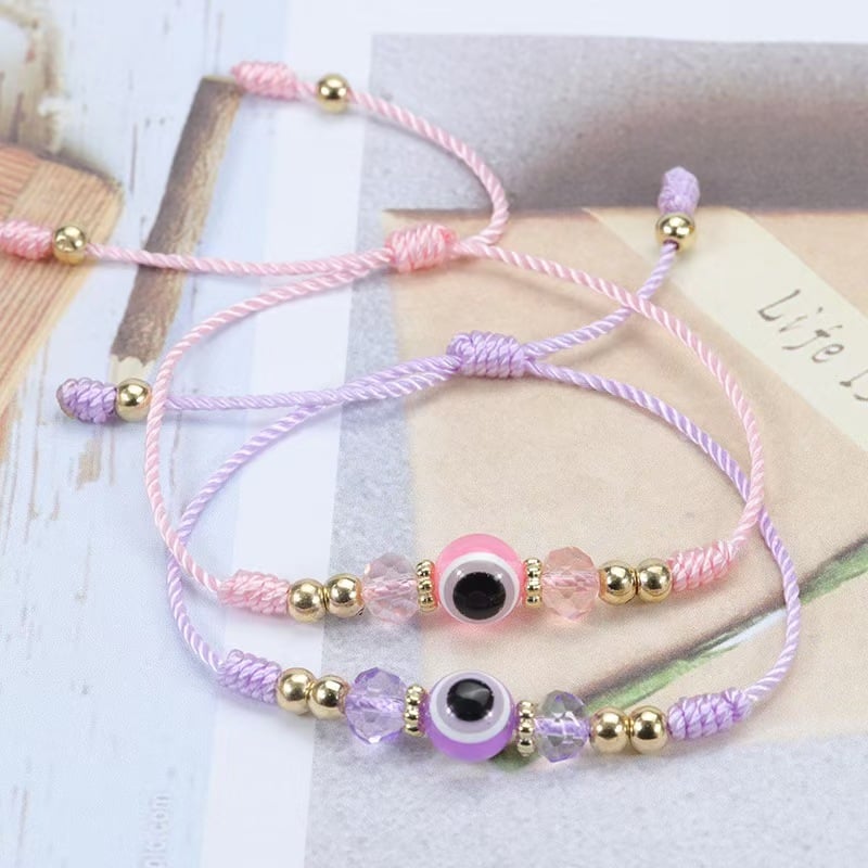 5*8mm Round Glass Eye Loose Beads DIY Bracelet Necklace Amulet Beads