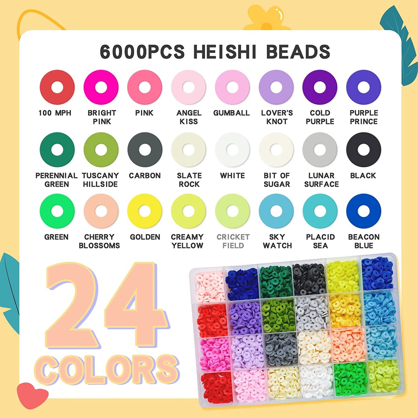Rainbow Polymer Clay Bead Kit Round Ceramic Beads Manufacturers
