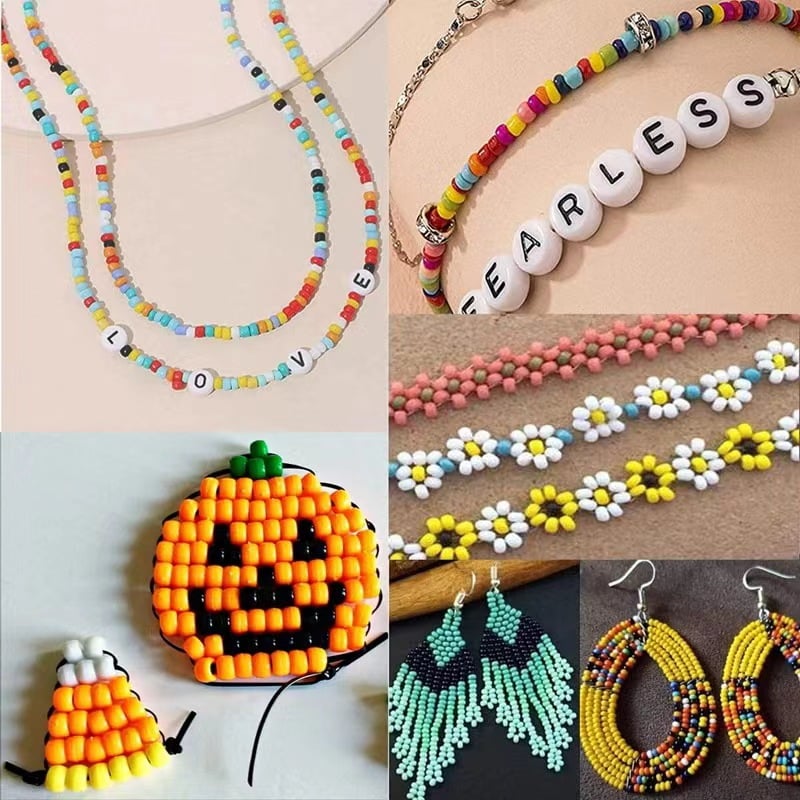 Sale at Wholesale Price 4mm Colorful Acrylic Seed Beads Kit