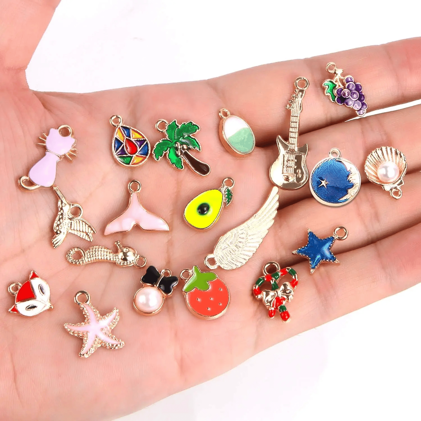 Wholesale Sell Bulk Charms Gold Plated Enamel Pendants