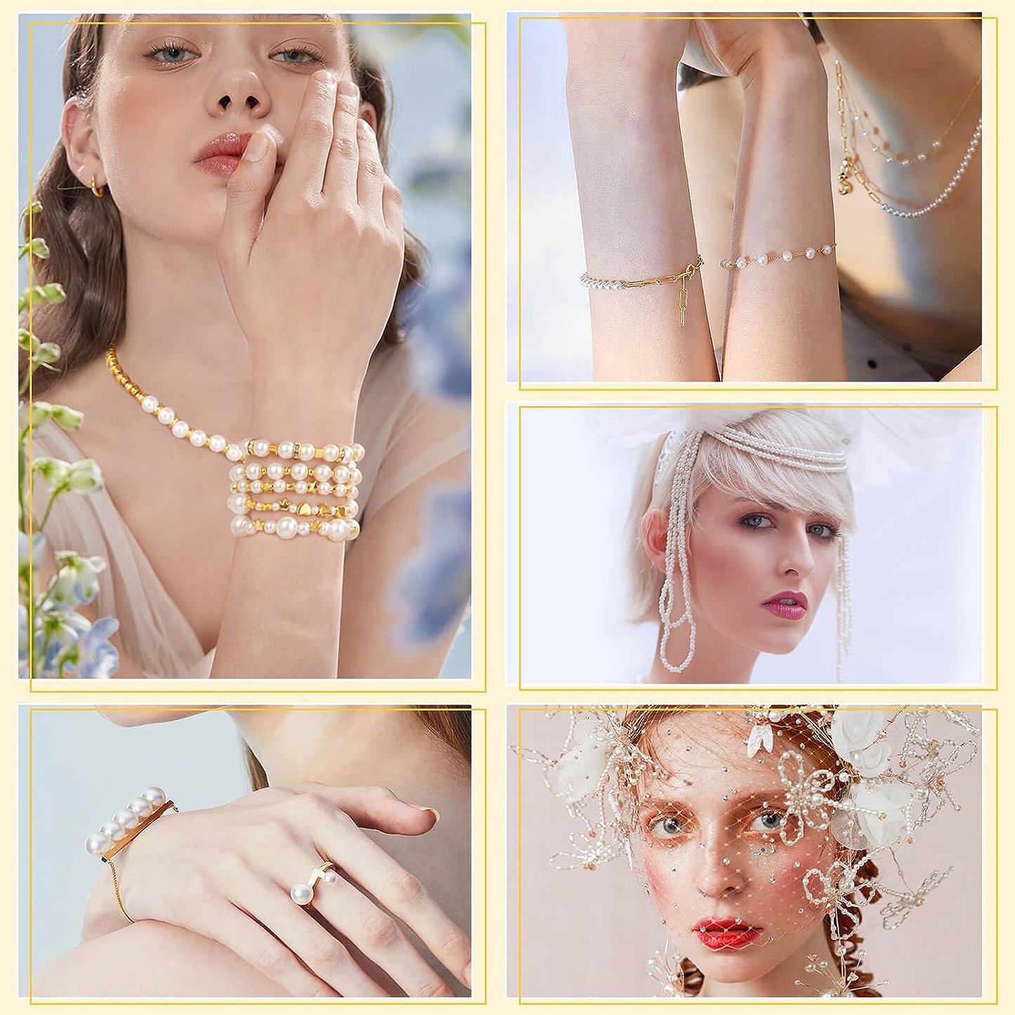 Factory Direct Selling Acrylic White Pearl Beads Set Supplier