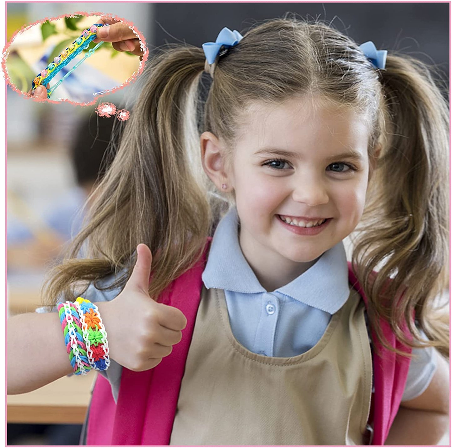 Factory Wholesale Colored Rubber Bands Kits DIY Knit Bracelets Set