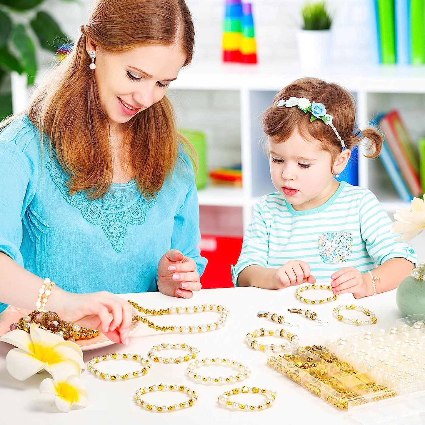 Factory Direct Selling Acrylic White Pearl Beads Set Supplier