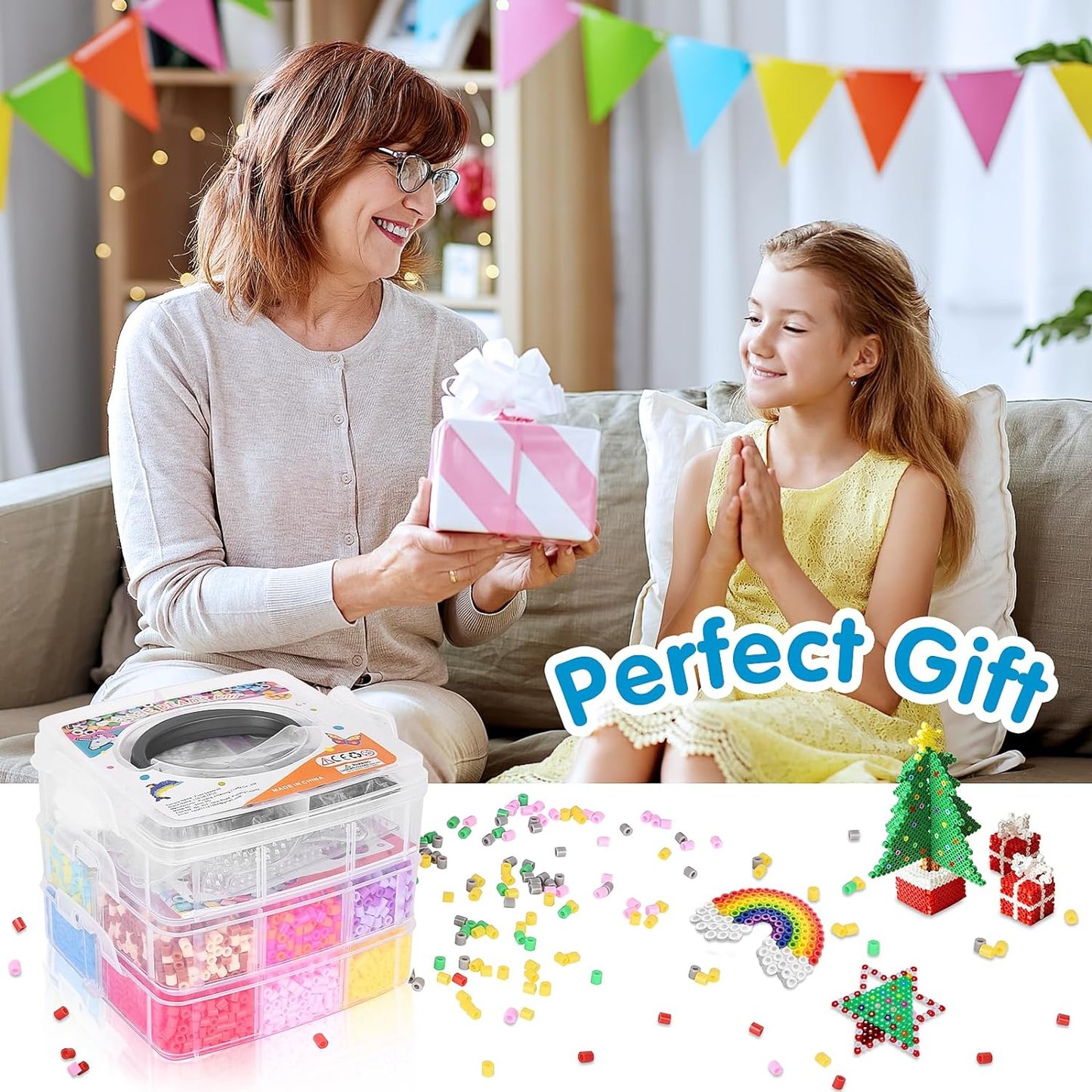 Factory 2024 Hot Sales Plastic Perler Bead Set 2.5&5mm Hama Bead Kit