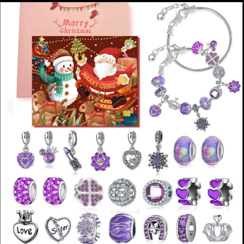 Factory Wholesale Christmas Advent Calendar Fashion Jewelry DIY Kits