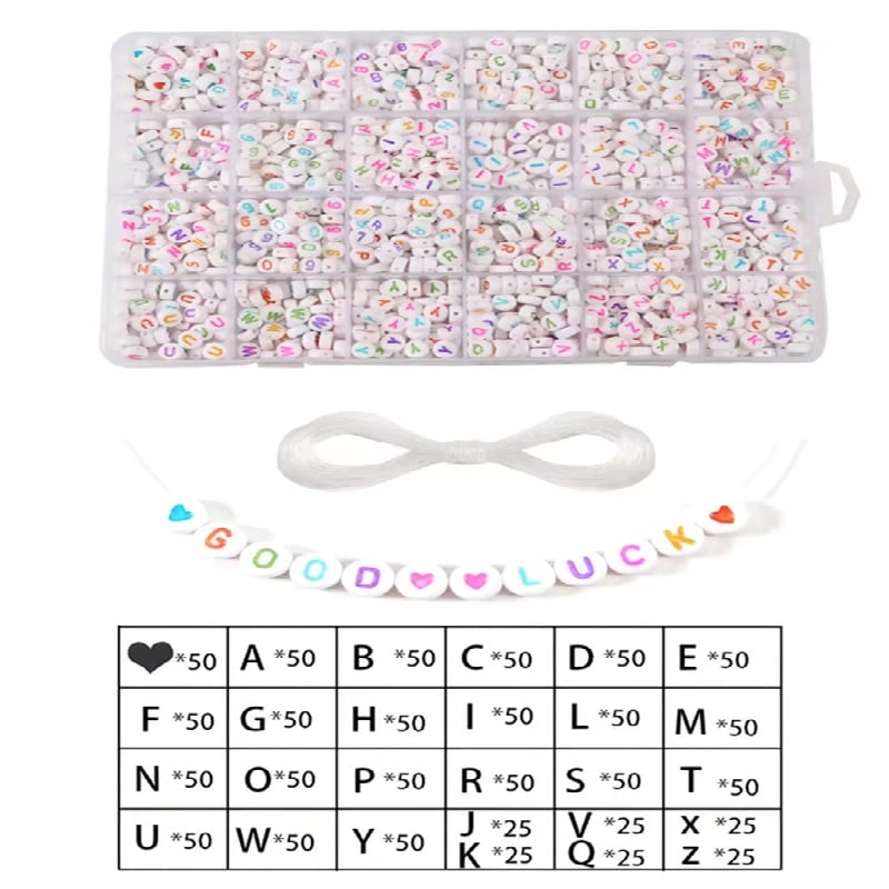 Factory Direct selling 7x4mm Letter Beads Kit