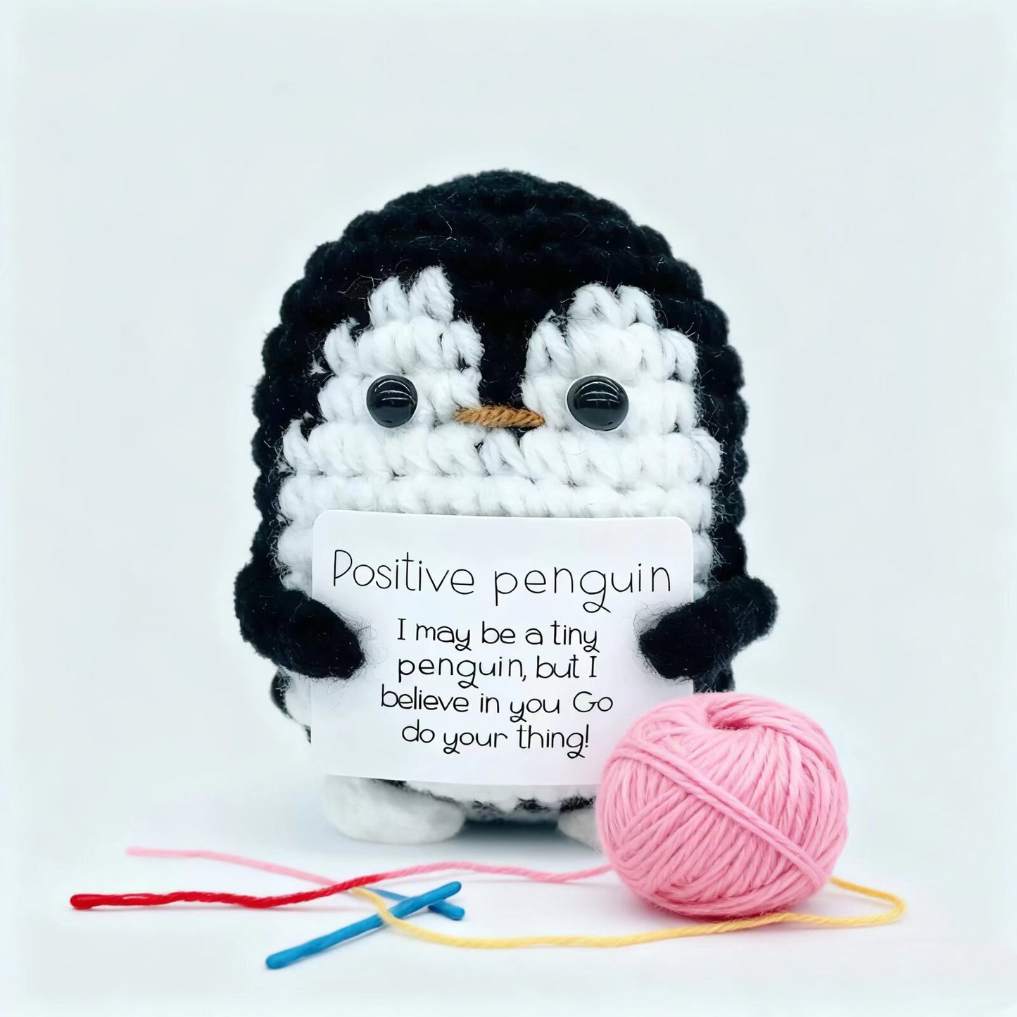Crochet Positive Penguin Plush