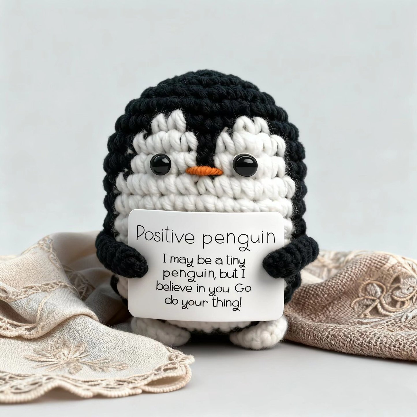 Crochet Positive Penguin Plush