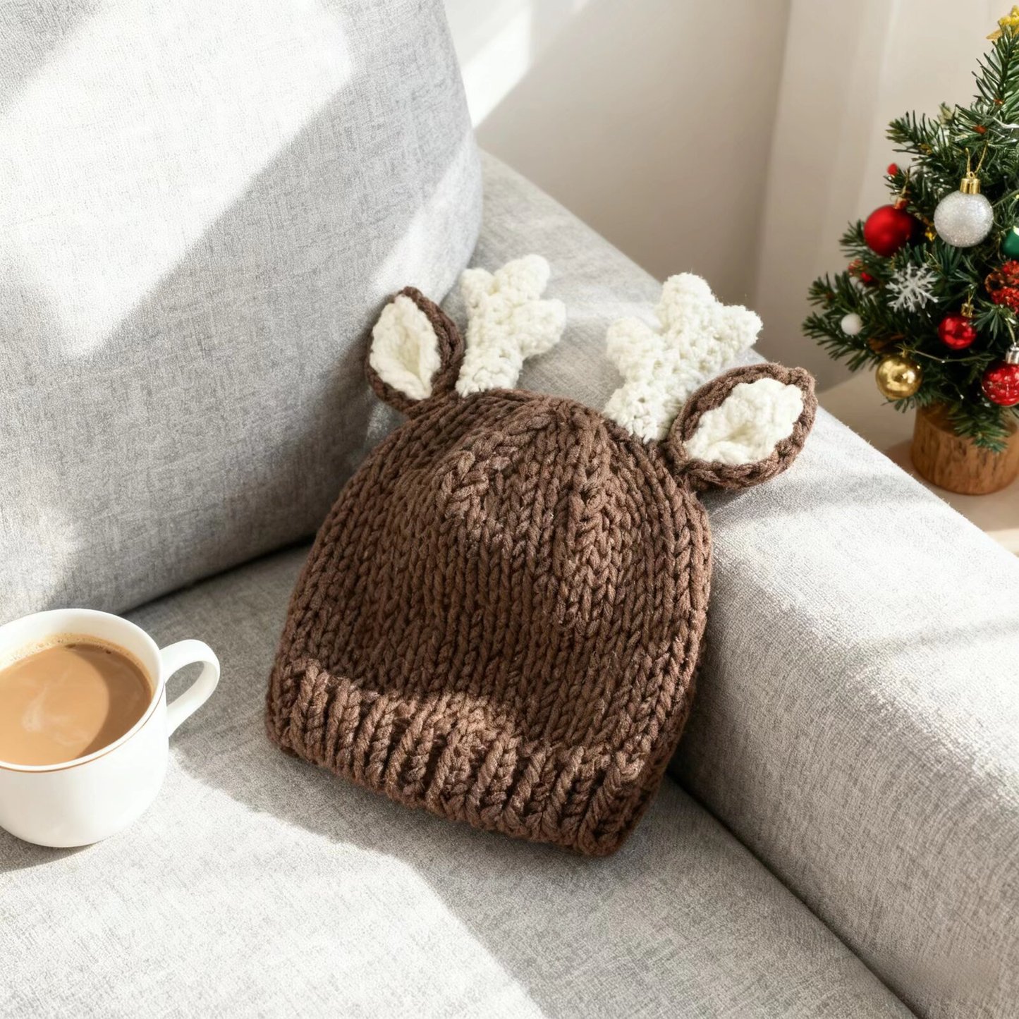 Knit Deer Baby Outfit Set
