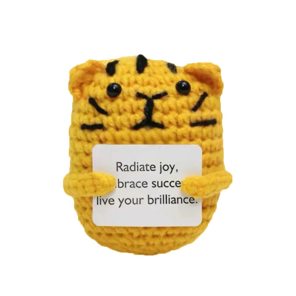Crochet Tiger Plush Motivational Toy