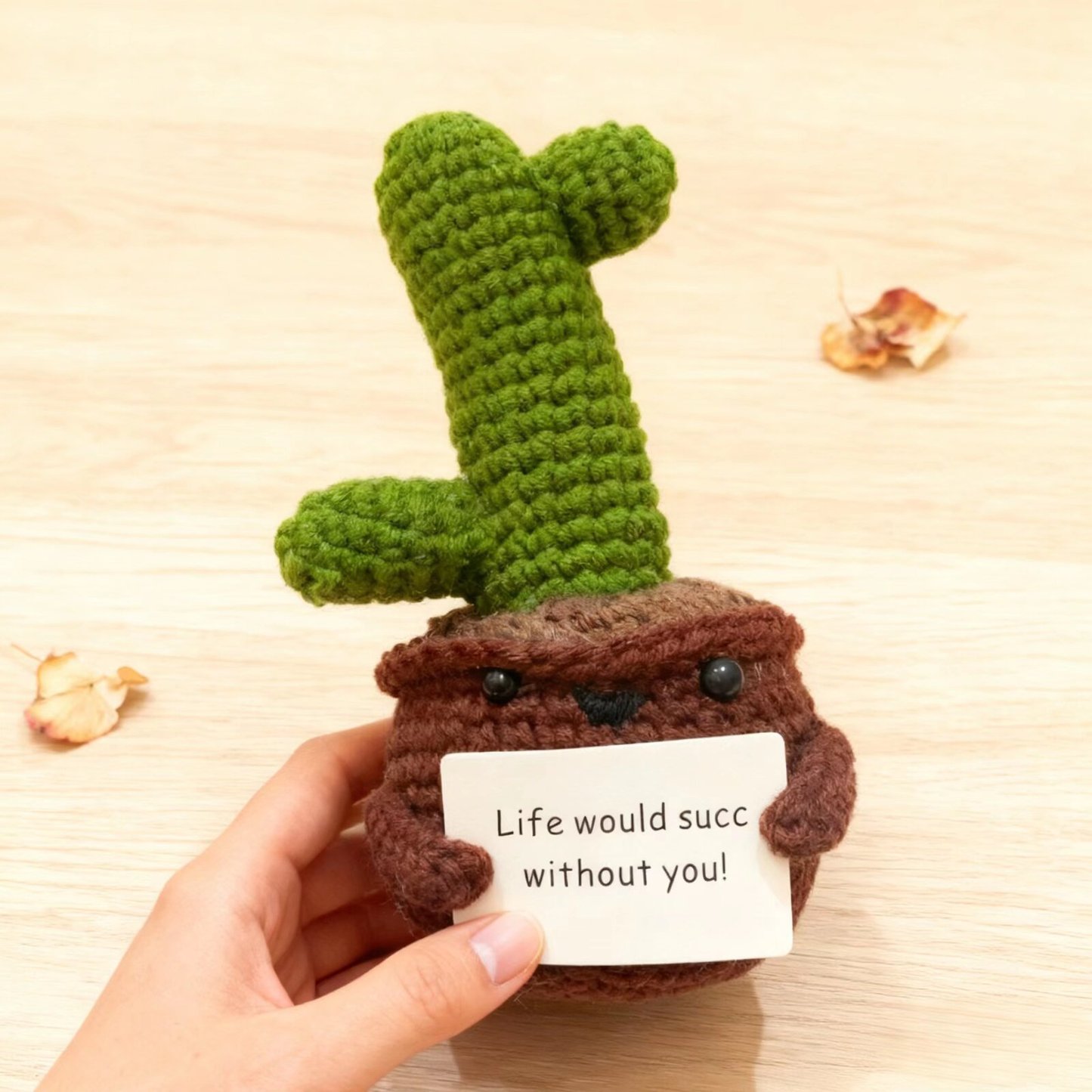 Crochet Funny Cactus Plush Gift