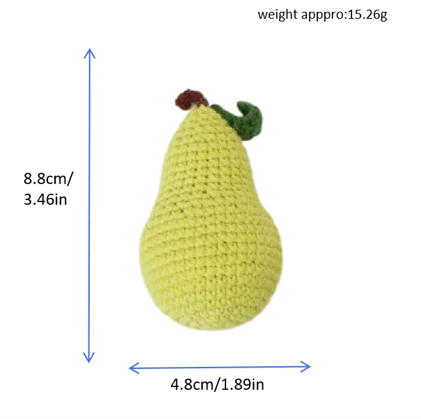 Mini Pear Crochet Plush