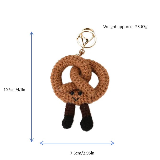 Crochet Pretzel Keychain Doll Kit