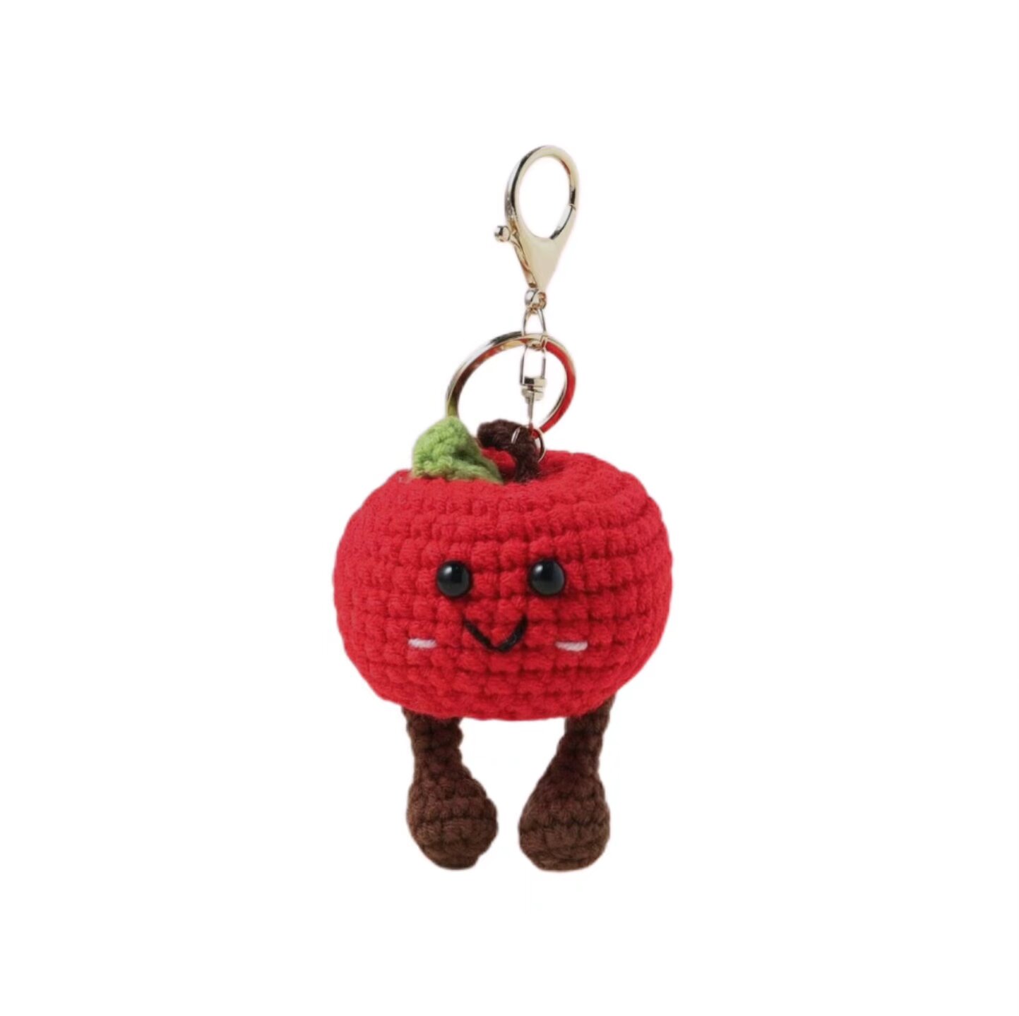 Crochet Smiling Apple Keychain Kit