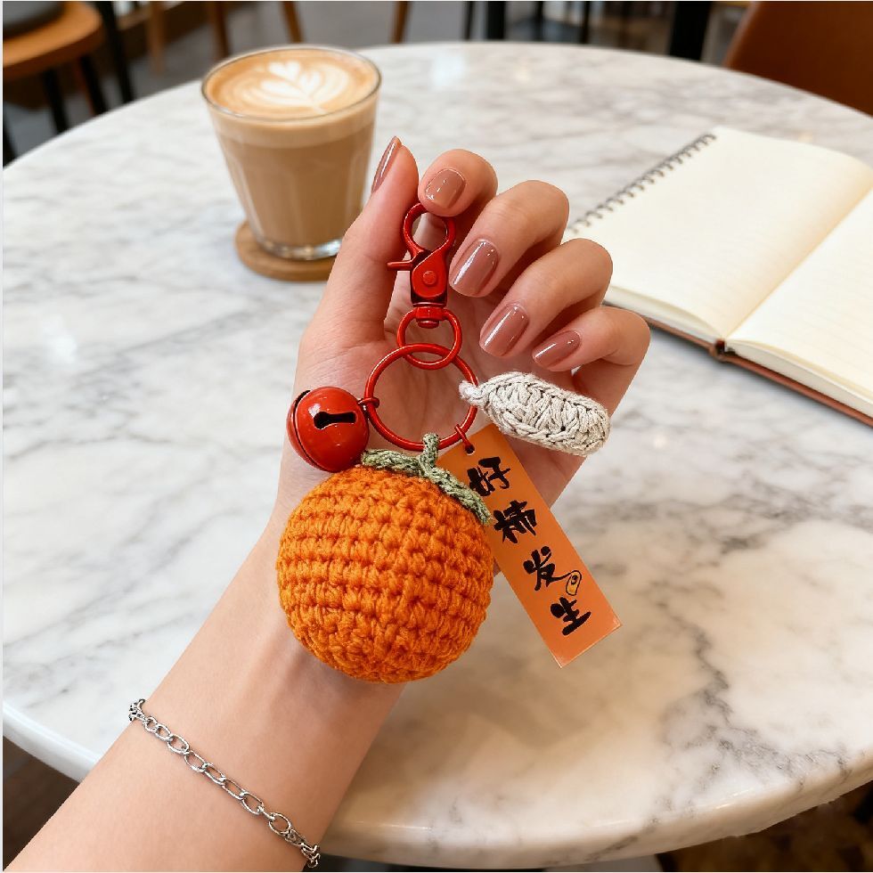 Crochet Lucky Orange Keychain Kit
